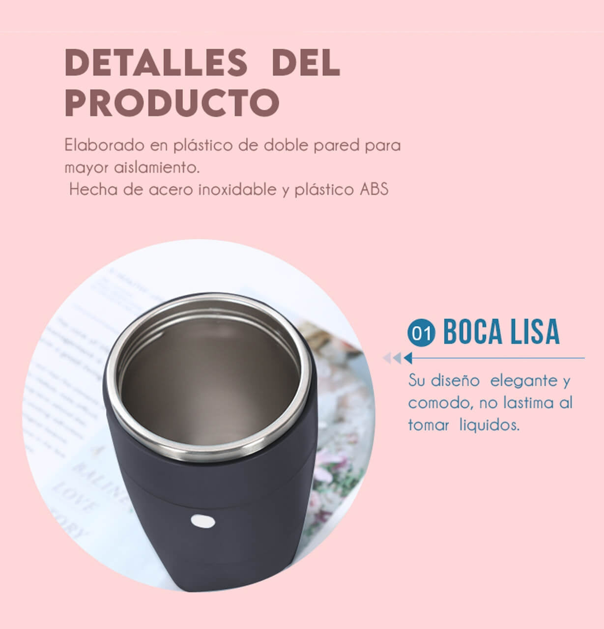 Vaso Viajero Turbina - Mezclador Magnético