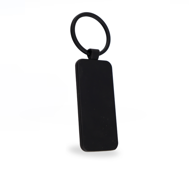 LLAVERO SUBLIMACION RECTANGULAR BLACK