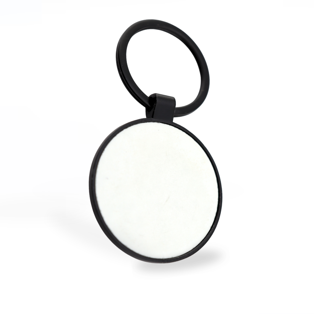 LLAVERO SUBLIMACION REDONDO BLACK