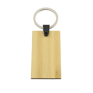 Llavero Bambú Basico Rectangular