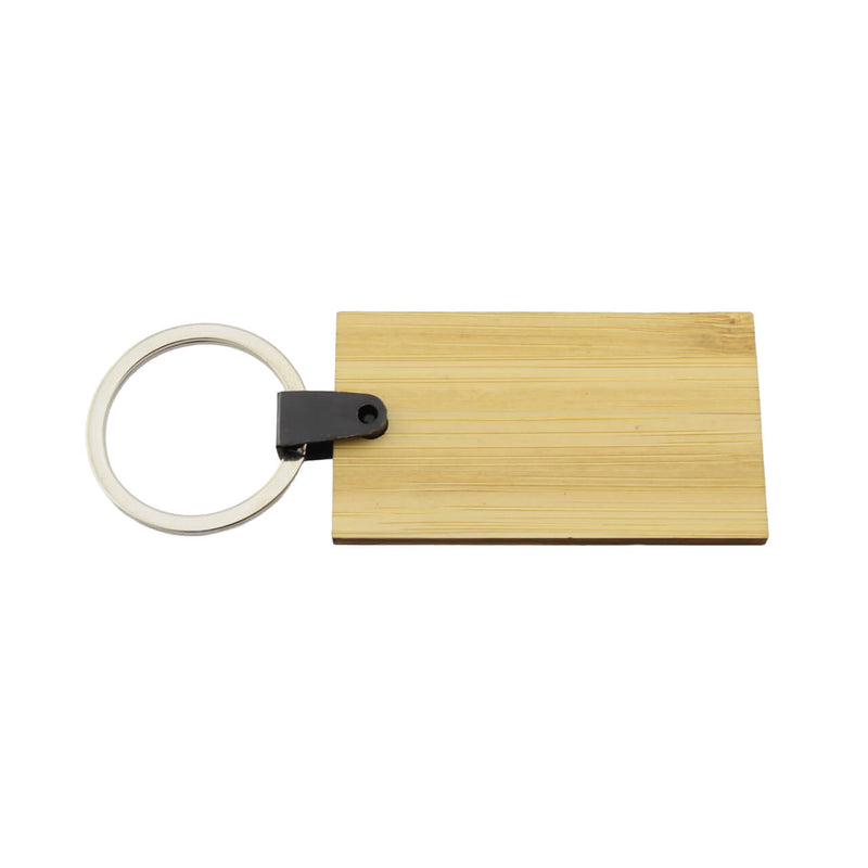 Llavero Bambú Basico Rectangular