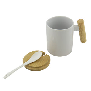 Mug Sublimacion Manija De Madera