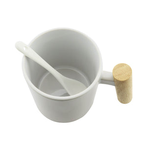 Mug Sublimacion Manija De Madera