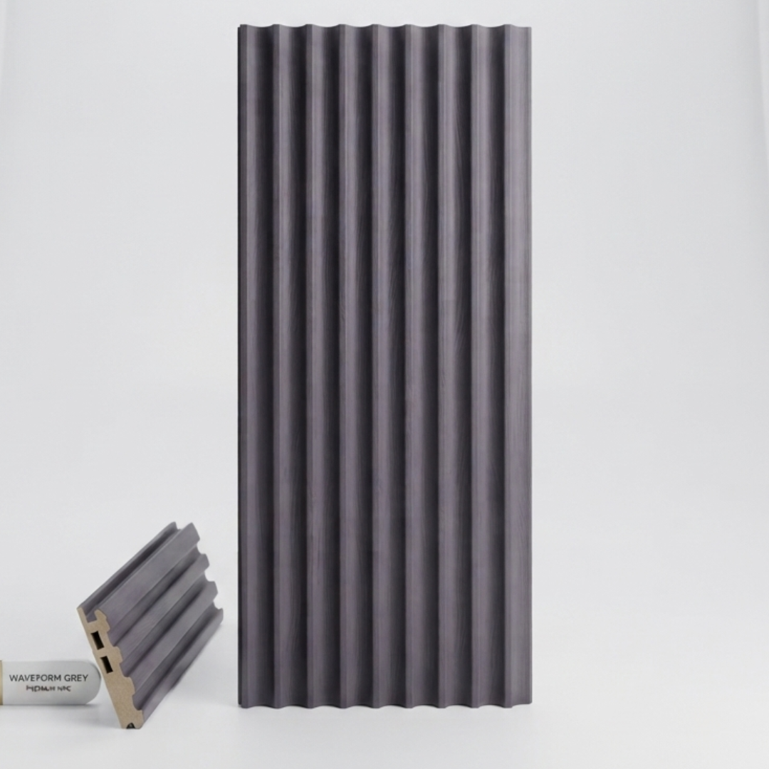 Panel Pared WPC Ondas Gris