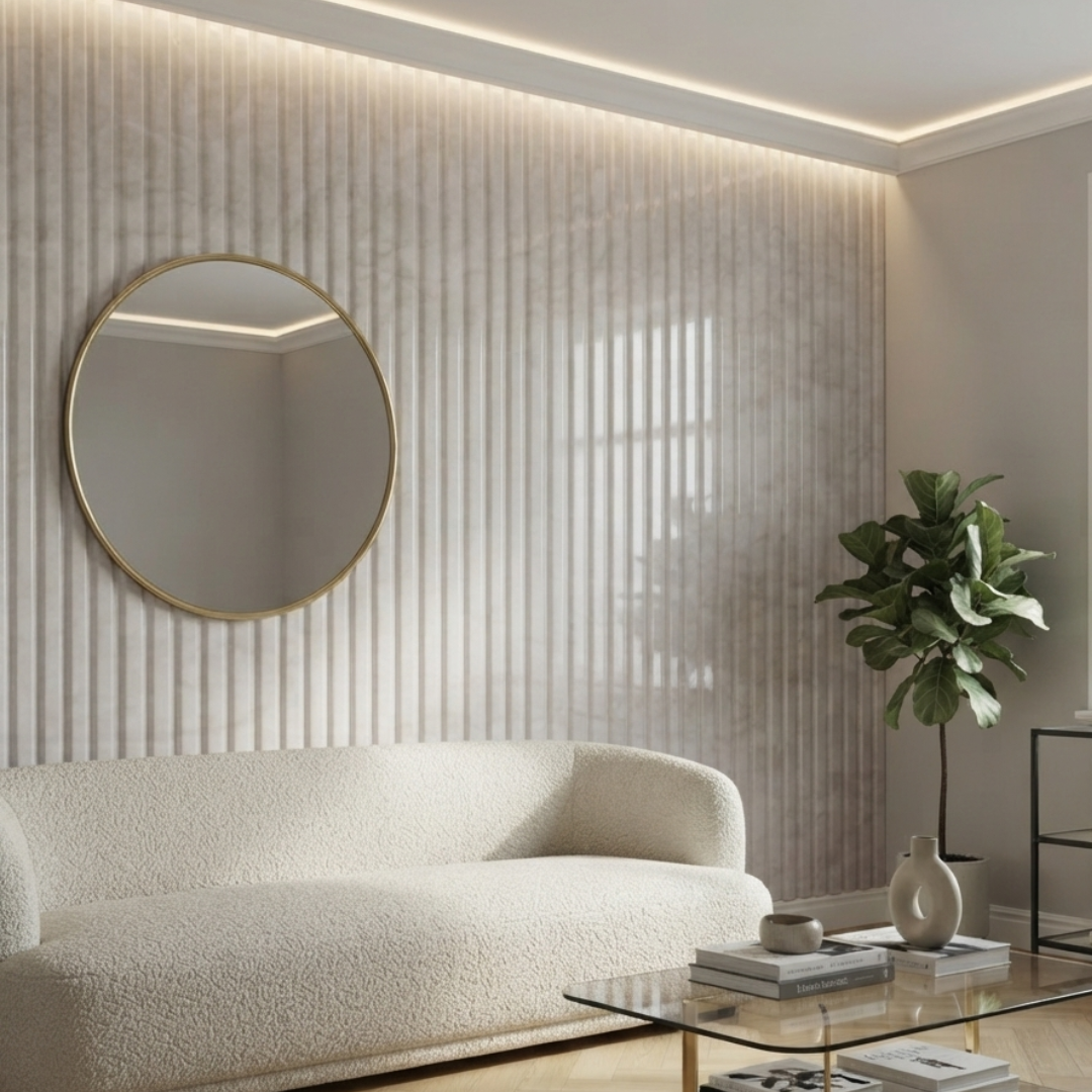 Panel Pared WPC Ondas Marmolizado