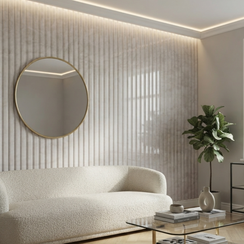 Panel Pared WPC Ondas Marmolizado