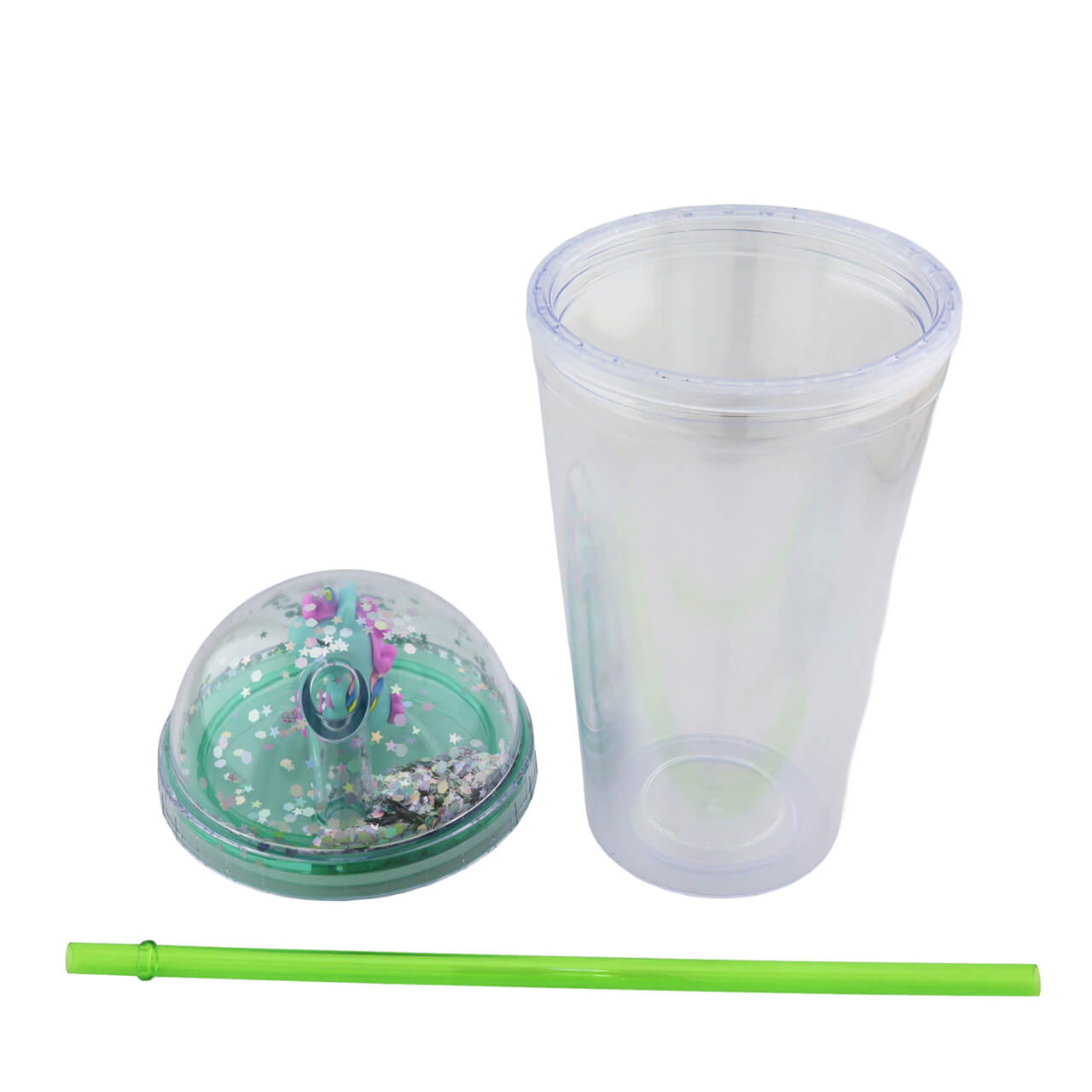 Vaso Gliter Unicornio