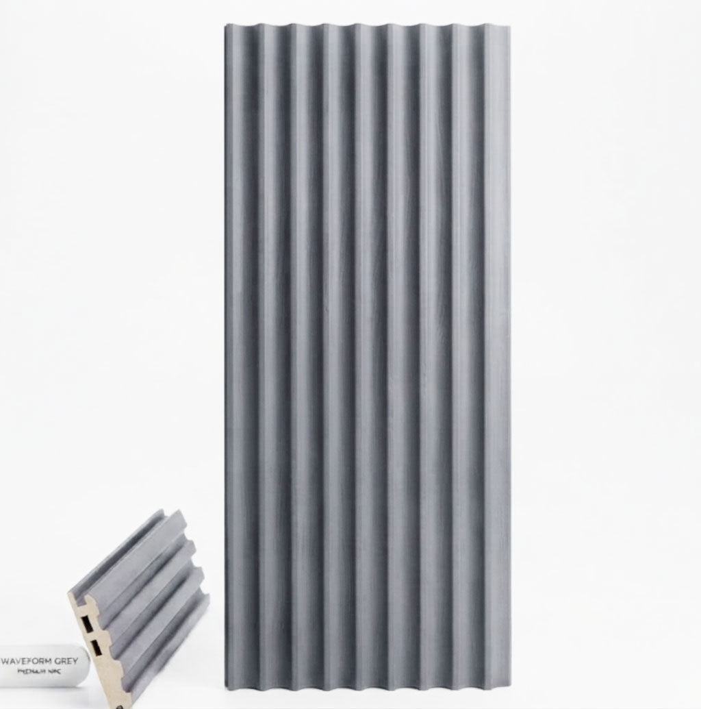 Panel Pared WPC Ondas Gris