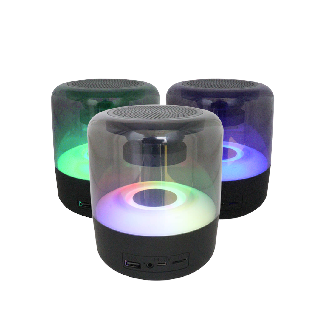 Parlante Bluetooth Cilindro Luces Grande