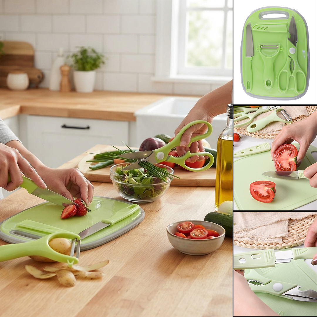 Set Cocina Con Tabla Para Picar 1