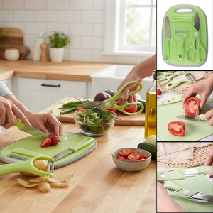 Set Cocina Con Tabla Para Picar 1