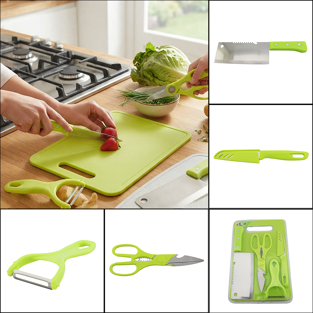 Set Cocina Con Tabla Para Picar 2