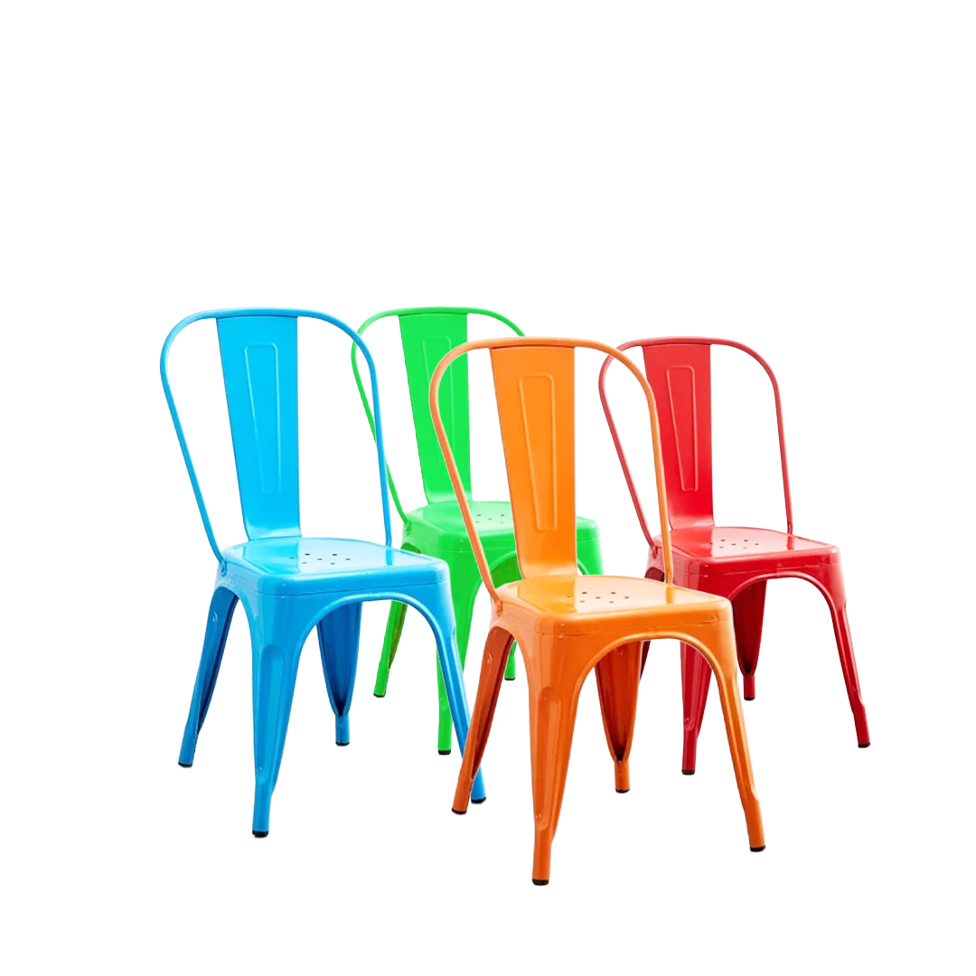 Silla Metálica Con Espaldar